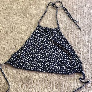 Blue halter top